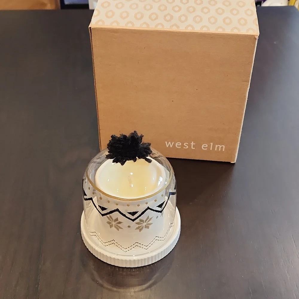 West elm, Soy candle in a glass candle dome, New